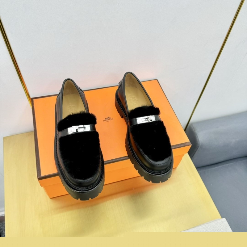 H**mes leather shoes
